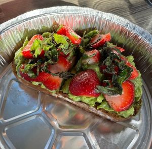 Strawberry mint toast at Avocado Theory in Tinley Park