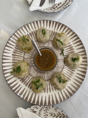 Nepalese vegan dumplings 🥟   at Basmati Indian & Nepali Restaurant in Funchal