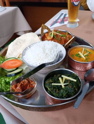 The Vegan Thali at Basmati Indian & Nepali Restaurant in Funchal