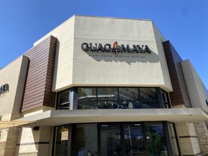 The entrance at Guacamaya Oasis Plant Based Mexican Cuisine in Downey