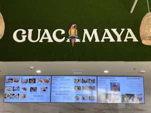 The menu at Guacamaya Oasis Plant Based Mexican Cuisine in Downey