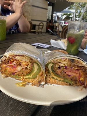 Chile Relleno Burrito   at Guacamaya Oasis Plant Based Mexican Cuisine in Downey