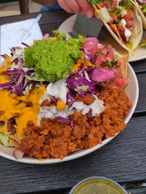 Nachos at Guacamaya Oasis Plant Based Mexican Cuisine in Downey