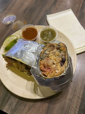 Chille relleno Borrito  at Guacamaya Oasis Plant Based Mexican Cuisine in Downey