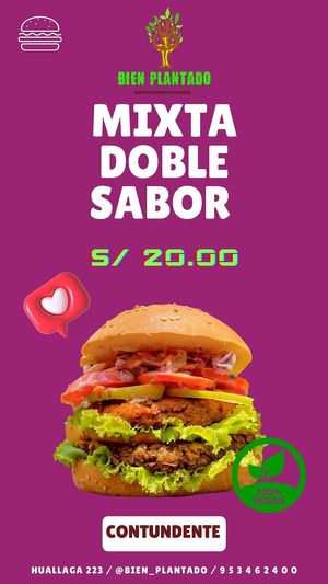 A combination of both La Plantívora plus La Bien Plantada, thick serving? Delicious combination.   at Bien Plantado in Iquitos