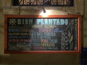 Menú  at Bien Plantado in Iquitos