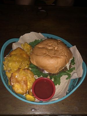 Veggie burger   at Bien Plantado in Iquitos