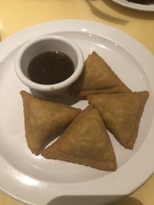 Samosas at Loving Hut in Falls Church