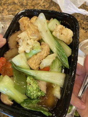 Soy protein & veg at Loving Hut in Falls Church