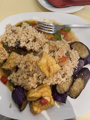 Tofu eggplant  at Loving Hut in Falls Church