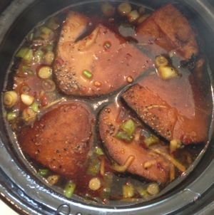 vegan seafood clay pot  at Loving Hut in Falls Church