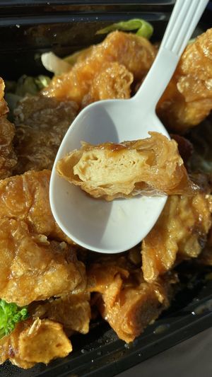 Orange chicken   at Loving Hut in Falls Church