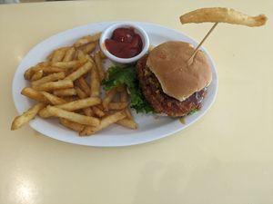 Crispy Burger at Loving Hut in Falls Church