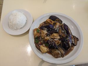 Sesame Tofu & Eggplant at Loving Hut in Falls Church