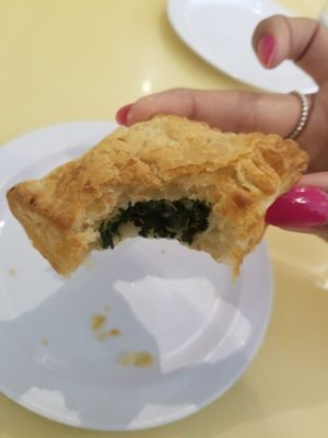 Cheese spinach pastry at Loving Hut in Falls Church