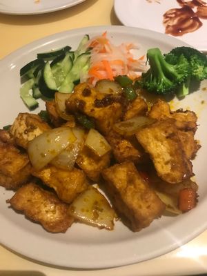Lemongrass tofu  at Loving Hut in Falls Church
