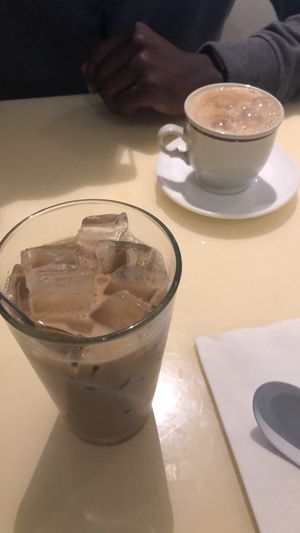 Thai iced coffee at Loving Hut in Falls Church