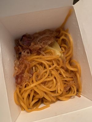 Noodles and dumplings (soup it goes in is not pictured) at Loving Hut in Falls Church