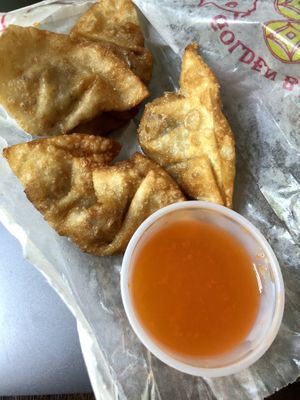 Fried wontons! at Loving Hut in Falls Church