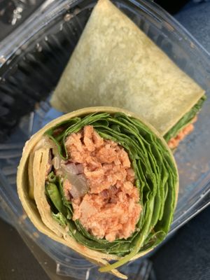 vegan bbq wrap at Ellwood Thompsons in Richmond