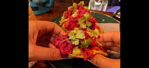 Mushroom tacos at Cuerno de Toro in Merida