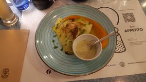 Main dish at La Svolta in Bologna