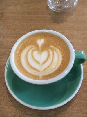 Cappuccino with Oatmilk  at Poppi Farmer in Munich