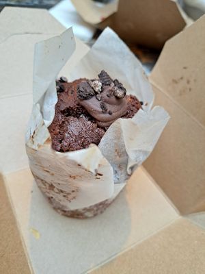 Vegan chocolate muffin at Medicine Bakery - The Mailbox in Birmingham