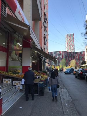 Outside area at Big Market in Tirana