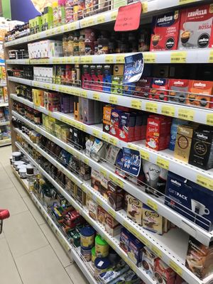 Dry good snacks at Big Market in Tirana