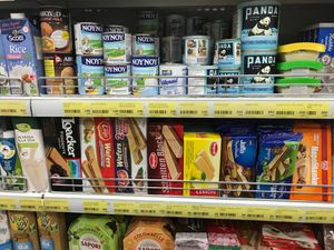 Inner aisle at Big Market in Tirana