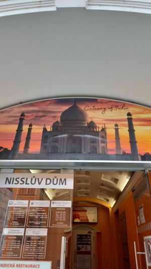 Outdoor to inside at Gateway of India in Ceske Budejovice