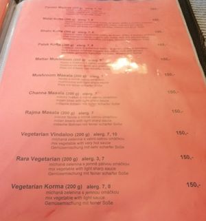 Menu 2 at Gateway of India in Ceske Budejovice