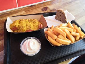 Vegane Currywurst + Pommes at MyCurrywurst  in Heidelberg