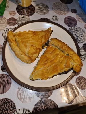 Greek nettle & mushroom pies at P__D deli pies & coffee Co. in Delft