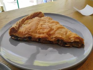 Leek pie at P__D deli pies & coffee Co. in Delft