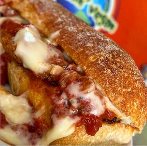 Chick’n Parm Hero at Freakin' Vegan in Cliffside Park