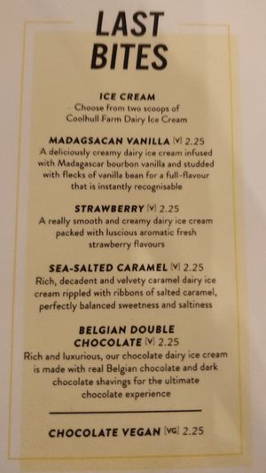 Menu milkshakes at Gourmet Burger Kitchen in Clondalkin