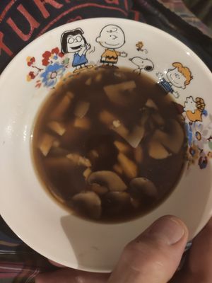 Chicken soup at Wawin Vegan Chinese in Salford