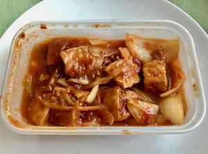 Schezwan tofu  at Wawin Vegan Chinese in Salford