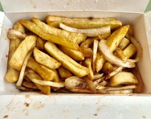 Salt and pepper chips  at Wawin Vegan Chinese in Salford