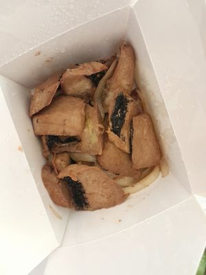 Vegan fish at Wawin Vegan Chinese in Salford