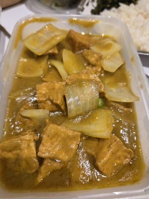 Tofu curry at Wawin Vegan Chinese in Salford