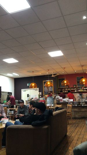 Interior at World Peace Cafe in Leicester