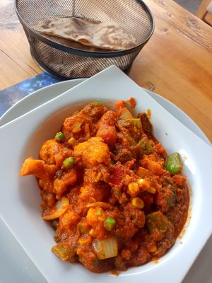 Anything with vegetables and some spiced... at Namaste India in Nevsehir