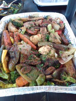 Vegetable Kebob catered at Grape Leaves in Oak Park