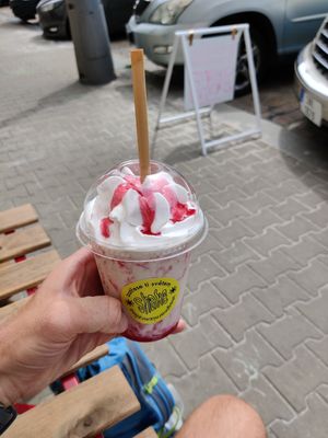 Salted cashew caramel shake at Imaginarni Zmrzlina in Prague