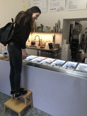 A birds eye view of the selection on offer.  at Imaginarni Zmrzlina in Prague