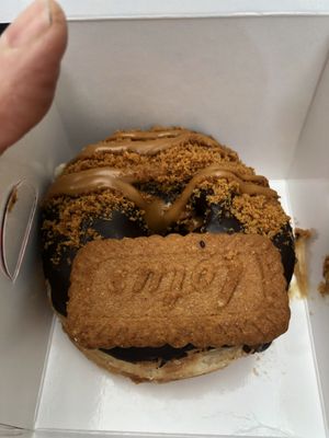 Filled with lotuscookie cream at Royal Donuts - Hohe Straße in Cologne