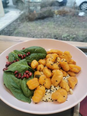 Potato gnocci #Veganuary at Bio Vita Vegan Bistro in Belgrade